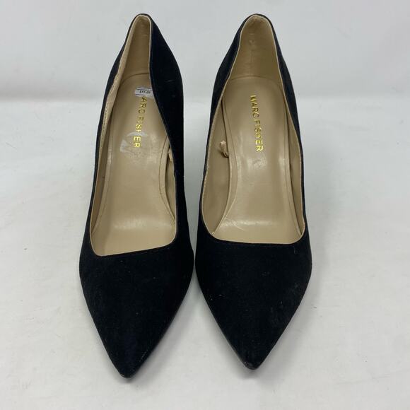Marc Fisher Suede MFGILDY5-R Black Pointed Toe Pumps Womens Size 5.5 - Picture 4 of 8